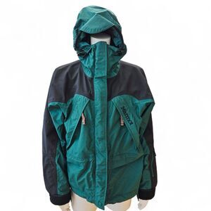 Marmot GORE-TEX Waterproof Shell Vented Hooded Jacket Womens Sz S Ski Winter Vtg